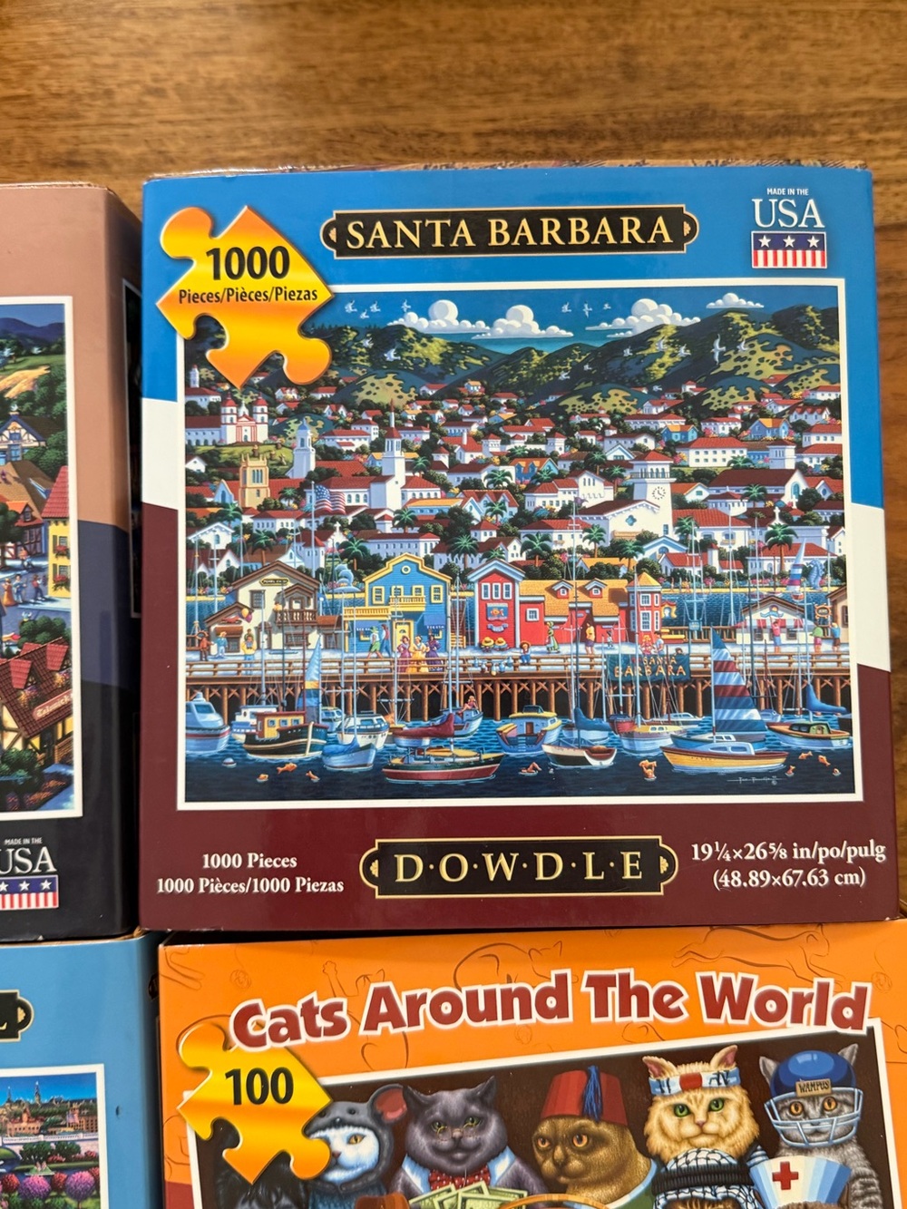 Dowdle Set Lot Puzzle Puzzles Solvang Santa Barbara Washington DC Cats - Picture 4 of 5